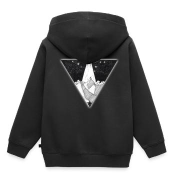 Ufo - Kinder Premium Organic Hoodie - Schwarz - Hinten - AI Model Kid Male (0cm)