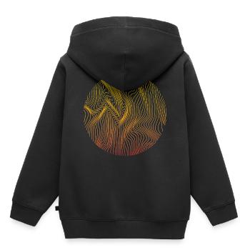 Lever du soleil - Sweat Premium à capuche enfant bio - noir - Dos - AI Model Kid Male (0cm)