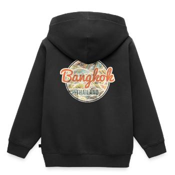 Bangkok - Sweat Premium à capuche enfant bio - noir - Dos - AI Model Kid Male (0cm)