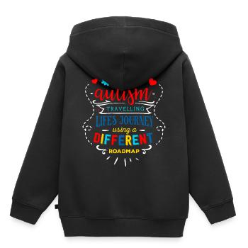 Autismus Geschenk Asperger Eltern Awareness ADHS - Kinder Premium Organic Hoodie - Schwarz - Hinten - AI Model Kid Male (0cm)