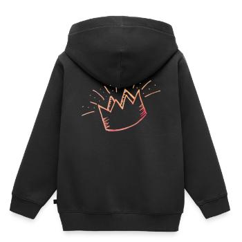 couronne - Sweat Premium à capuche enfant bio - noir - Dos - AI Model Kid Male (0cm)