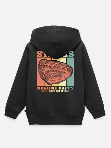 Fleisch - Kinder Premium Organic Hoodie - Schwarz