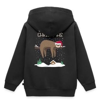Sloth Christmas Sloth Christmas Gift Wake - Kids Premium Organic Hoodie - black - Back - AI Model Kid Male (0cm)