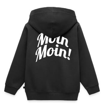 Moin Moin - Sweat Premium à capuche enfant bio - noir - Dos - AI Model Kid Male (0cm)