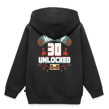 Level Up Gamer Zocker Gaming Cadeau rétro des années 30 - Sweat Premium à capuche enfant bio - noir - Dos - AI Model Kid Male (0cm)