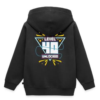 Level Up Gamer Zocker Gaming 40er Nerd Geschenk - Kinder Premium Organic Hoodie - Schwarz - Hinten - AI Model Kid Male (0cm)