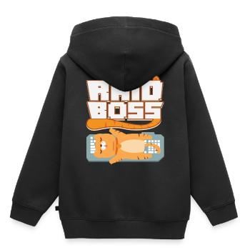 Gamer Gaming Raider Raid Boss PC MMO Nerd Gift - Sweat Premium à capuche enfant bio - noir - Dos - AI Model Kid Male (0cm)