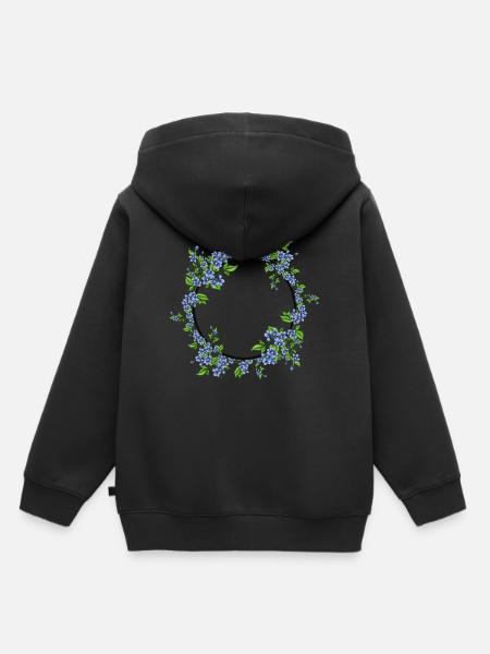 Blumenring - Kinder Premium Organic Hoodie - Schwarz