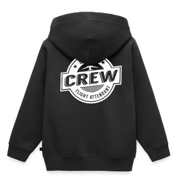 Équipage de cabine, préposé de vol Métier Aviation - Sweat Premium à capuche enfant bio - noir - Dos - AI Model Kid Male (0cm)