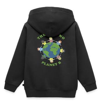 There Is No Planet B Sauve le jour du cadeau de la Terre - Sweat Premium à capuche enfant bio - noir - Dos - AI Model Kid Male (0cm)