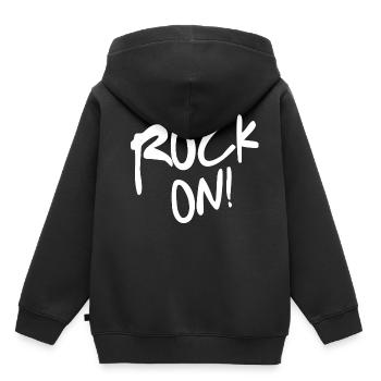 Rock on party rocker lifestyle - Sweat Premium à capuche enfant bio - noir - Dos - AI Model Kid Male (0cm)