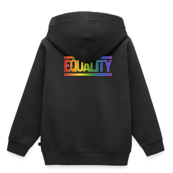 Equality LGBT Gay Pride CSD Gleichberechtigung - Kids Premium Organic Hoodie - black - Back - AI Model Kid Male (0cm)
