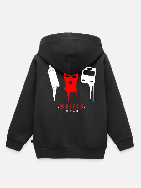 Graffiti Writer Wear Sturmmaske Sprayer Geschenk - Kinder Premium Organic Hoodie - Schwarz