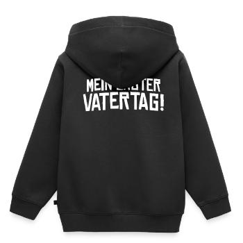 Erster Vatertag - Kinder Premium Organic Hoodie - Schwarz - Hinten - AI Model Kid Male (0cm)