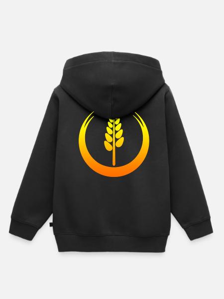 Getreide - Kinder Premium Organic Hoodie - Schwarz