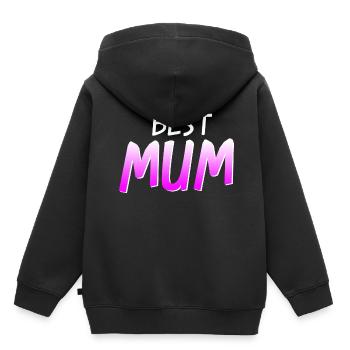 BEST MUM - Kinder Premium Organic Hoodie - Schwarz - Hinten - AI Model Kid Male (0cm)