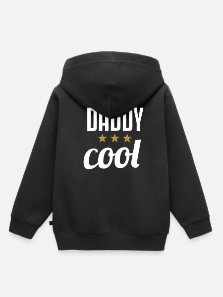 PAPA COOL - Sweat Premium à capuche enfant bio - noir