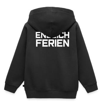Endlich Ferien - Kinder Premium Organic Hoodie - Schwarz - Hinten - AI Model Kid Male (0cm)