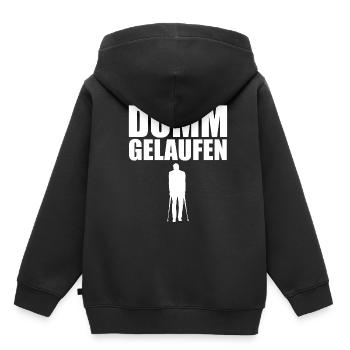 Stupid run - Kids Premium Organic Hoodie - black - Back - AI Model Kid Male (0cm)