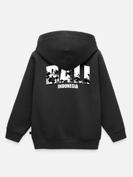 bali indonesia - Kinder Premium Organic Hoodie - Schwarz