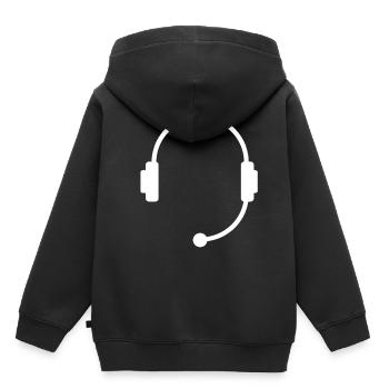 Kopfhörer Ohrhörer Headset Geschenk - Kinder Premium Organic Hoodie - Schwarz - Hinten - AI Model Kid Male (0cm)