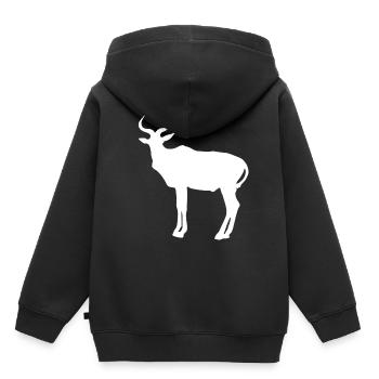 antilope - Sweat Premium à capuche enfant bio - noir - Dos - AI Model Kid Male (0cm)