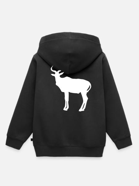 Antilope - Kinder Premium Organic Hoodie - Schwarz