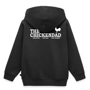 Le T-shirt de papa de poulet Gif pour les amoureux des animaux de compagnie - Sweat Premium à capuche enfant bio - noir - Dos - AI Model Kid Male (0cm)