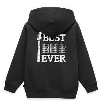 Best Dad Ever Shirt DAD Akkord Gitarrist Vatertag - Kinder Premium Organic Hoodie - Schwarz - Hinten - AI Model Kid Male (0cm)