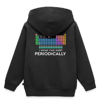 I Wear this Shirt Periodically Periodic Table - Kids Premium Organic Hoodie - black - Back - AI Model Kid Male (0cm)