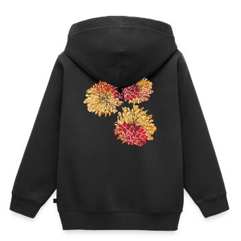 Blumen mit Blumen Muster - Kinder Premium Organic Hoodie - Schwarz - Hinten - AI Model Kid Male (0cm)