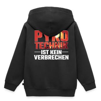 Pyrotechnik ist kein Verbrechen - Kinder Premium Organic Hoodie - Schwarz - Hinten - AI Model Kid Male (0cm)