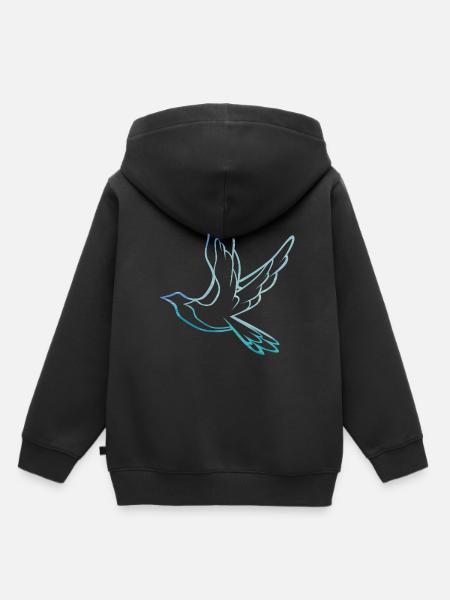 Vögel - Kinder Premium Organic Hoodie - Schwarz