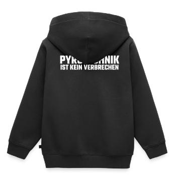 Pyrotechnik ist kein Verbrechen - Kinder Premium Organic Hoodie - Schwarz - Hinten - AI Model Kid Male (0cm)