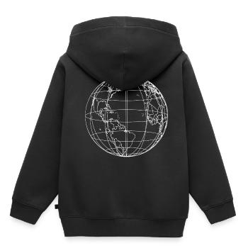 GLOBUS silhouette outlines - Kinder Premium Organic Hoodie - Schwarz - Hinten - AI Model Kid Male (0cm)