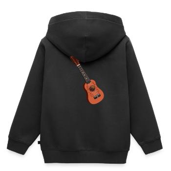 Ukulele Guitar - Sweat Premium à capuche enfant bio - noir - Dos - AI Model Kid Male (0cm)