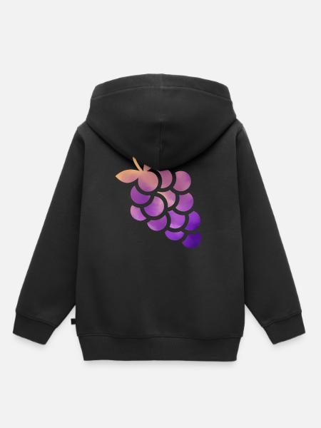 Traube - Kinder Premium Organic Hoodie - Schwarz