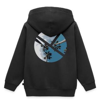 palmier - Sweat Premium à capuche enfant bio - noir - Dos - AI Model Kid Male (0cm)