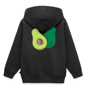 Avocado - Kinder Premium Organic Hoodie - Schwarz - Hinten - AI Model Kid Male (0cm)
