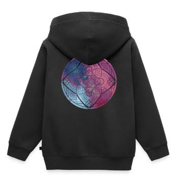 Mandala - Kids Premium Organic Hoodie - black - Back - AI Model Kid Male (0cm)