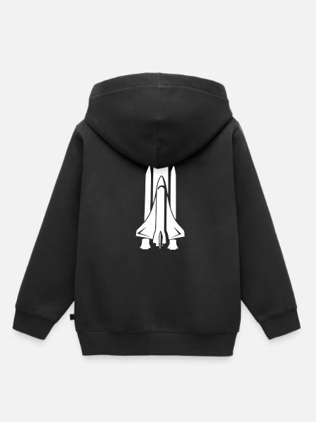 Rakete - Kinder Premium Organic Hoodie - Schwarz