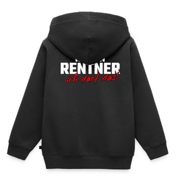 Rentner - Kinder Premium Organic Hoodie - Schwarz - Hinten - AI Model Kid Male (0cm)