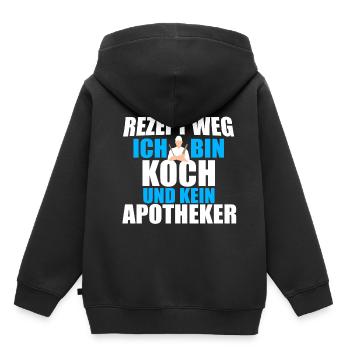 KOCH - Ich bin Koch - Kinder Premium Organic Hoodie - Schwarz - Hinten - AI Model Kid Male (0cm)