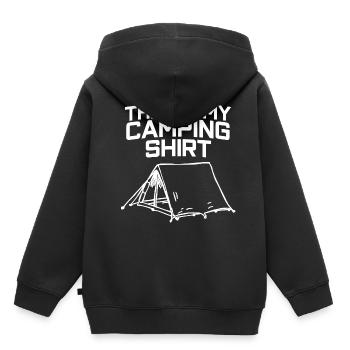 Camping Camping Camping Tente - Sweat Premium à capuche enfant bio - noir - Dos - AI Model Kid Male (0cm)