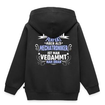 Mechatroniker Spruch Geschenk - Kinder Premium Organic Hoodie - Schwarz - Hinten - AI Model Kid Male (0cm)