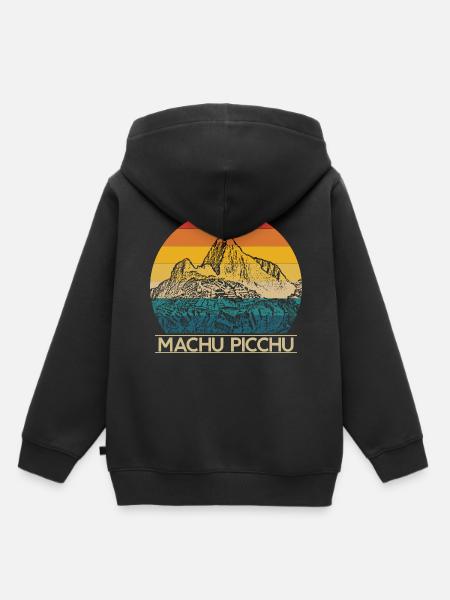Machu Picchu - Kinder Premium Organic Hoodie - Schwarz