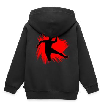 handball - Sweat Premium à capuche enfant bio - noir - Dos - AI Model Kid Male (0cm)