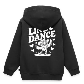 La danse en ligne : mon hobby - ma passion - mon truc - Sweat Premium à capuche enfant bio - noir - Dos - AI Model Kid Male (0cm)