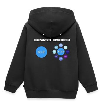 Grafiker Designerin Grafik Designer Künstlerin - Kinder Premium Organic Hoodie - Schwarz - Hinten - AI Model Kid Male (0cm)