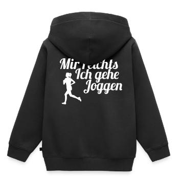 Läufer Laufen Joggen - Kinder Premium Organic Hoodie - Schwarz - Hinten - AI Model Kid Male (0cm)